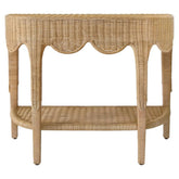 Rattan Scalloped Console Table Belgravia
