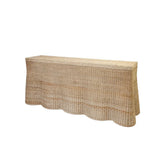 Rattan Scalloped Console Table