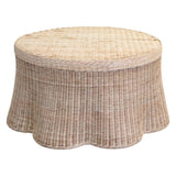 Rattan Scalloped Coffee Table