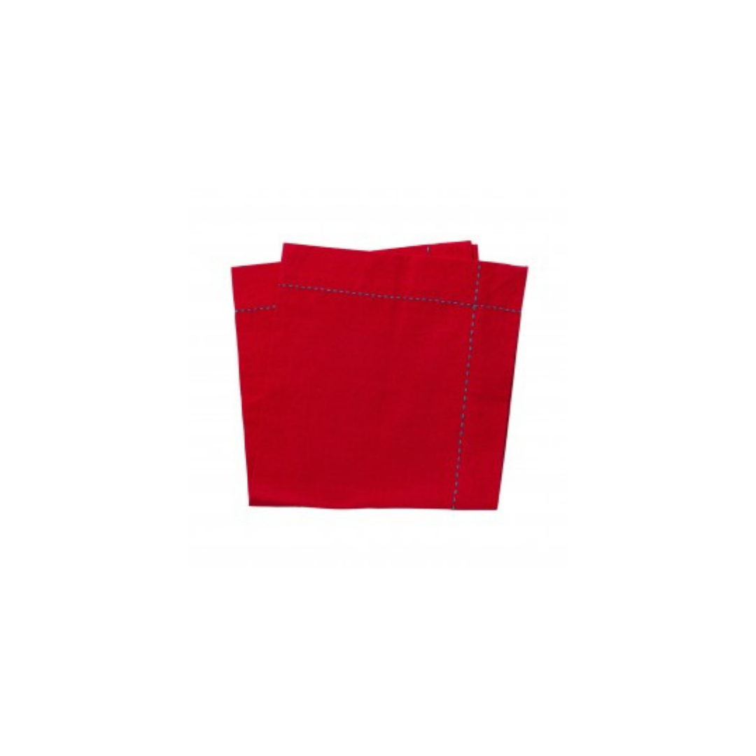 Cotton Napkin Peacock RED