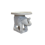 Rattan Elephant Side Table