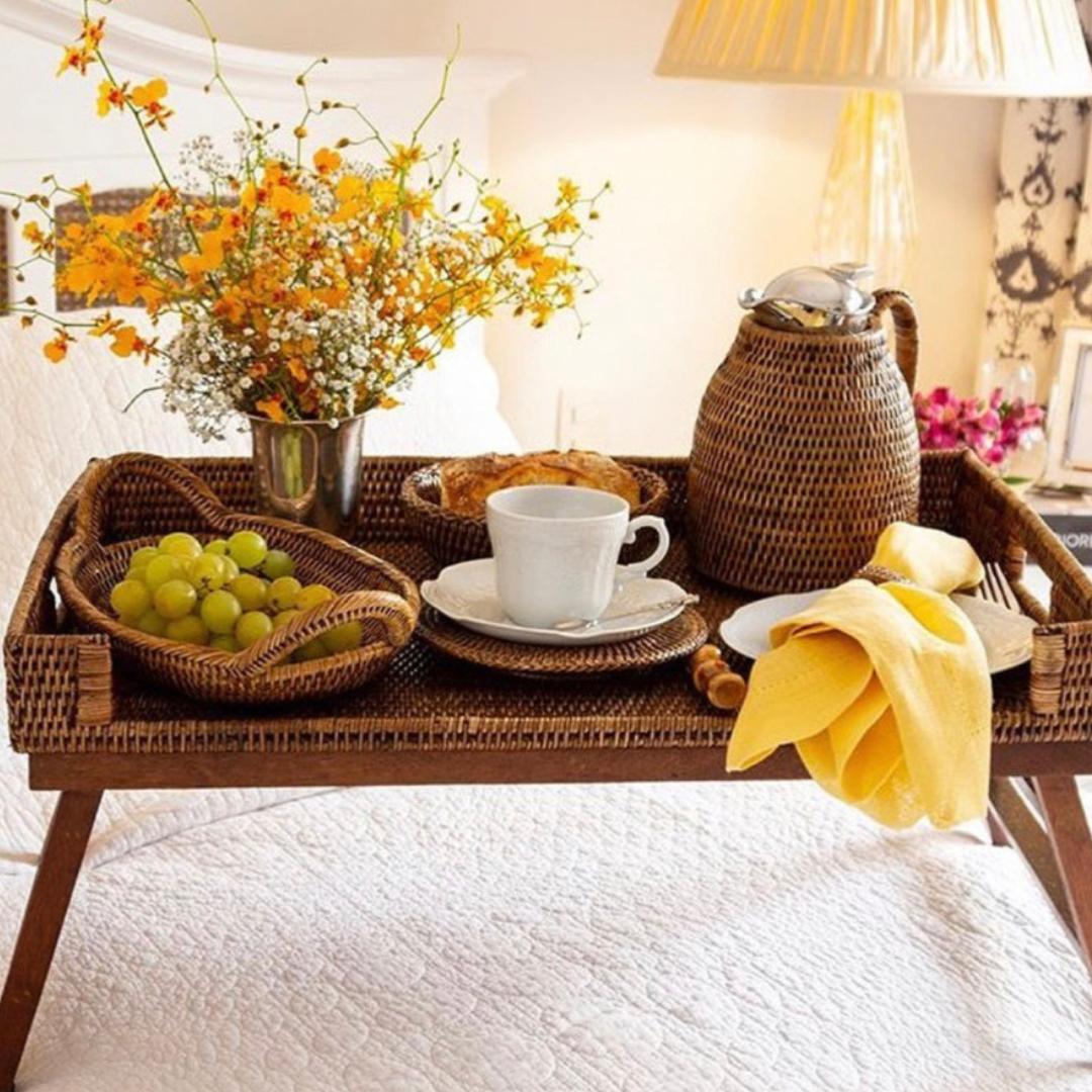 Rattan Breakfast Tray