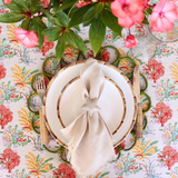 Bamboo trim dinner set
