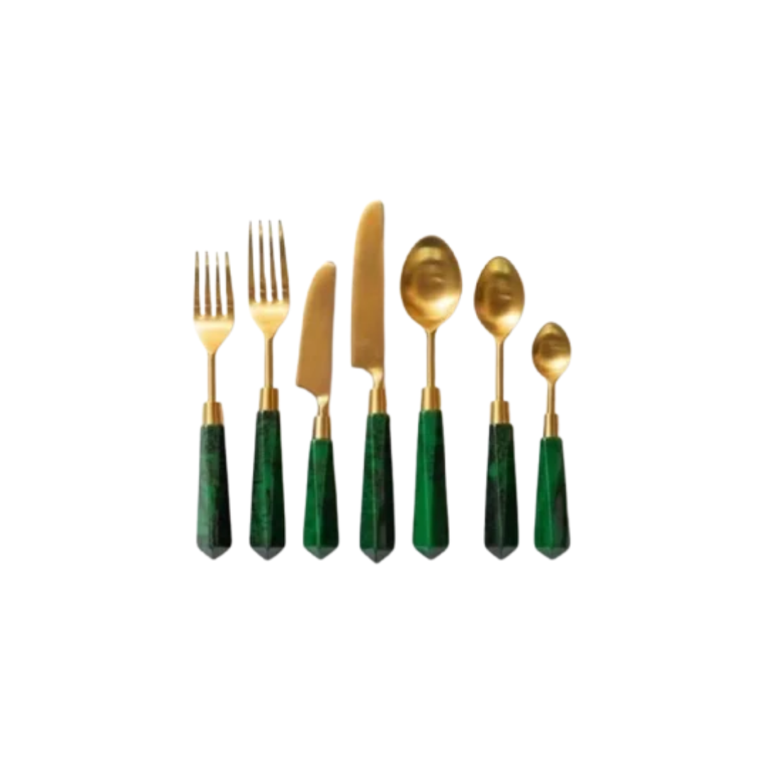 Malachite Dinner Set (set of 7)