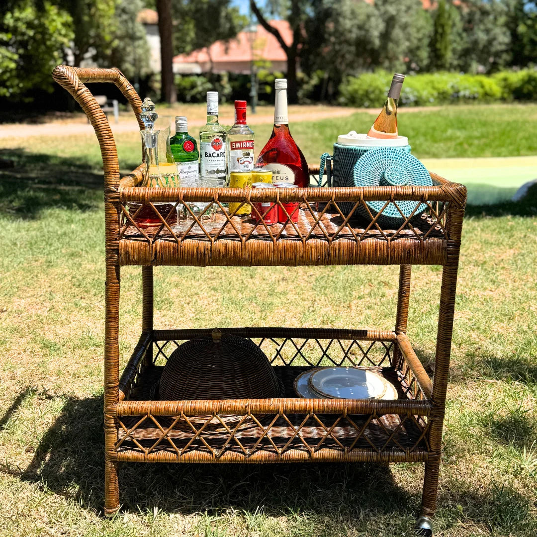 Rattan Bar cart