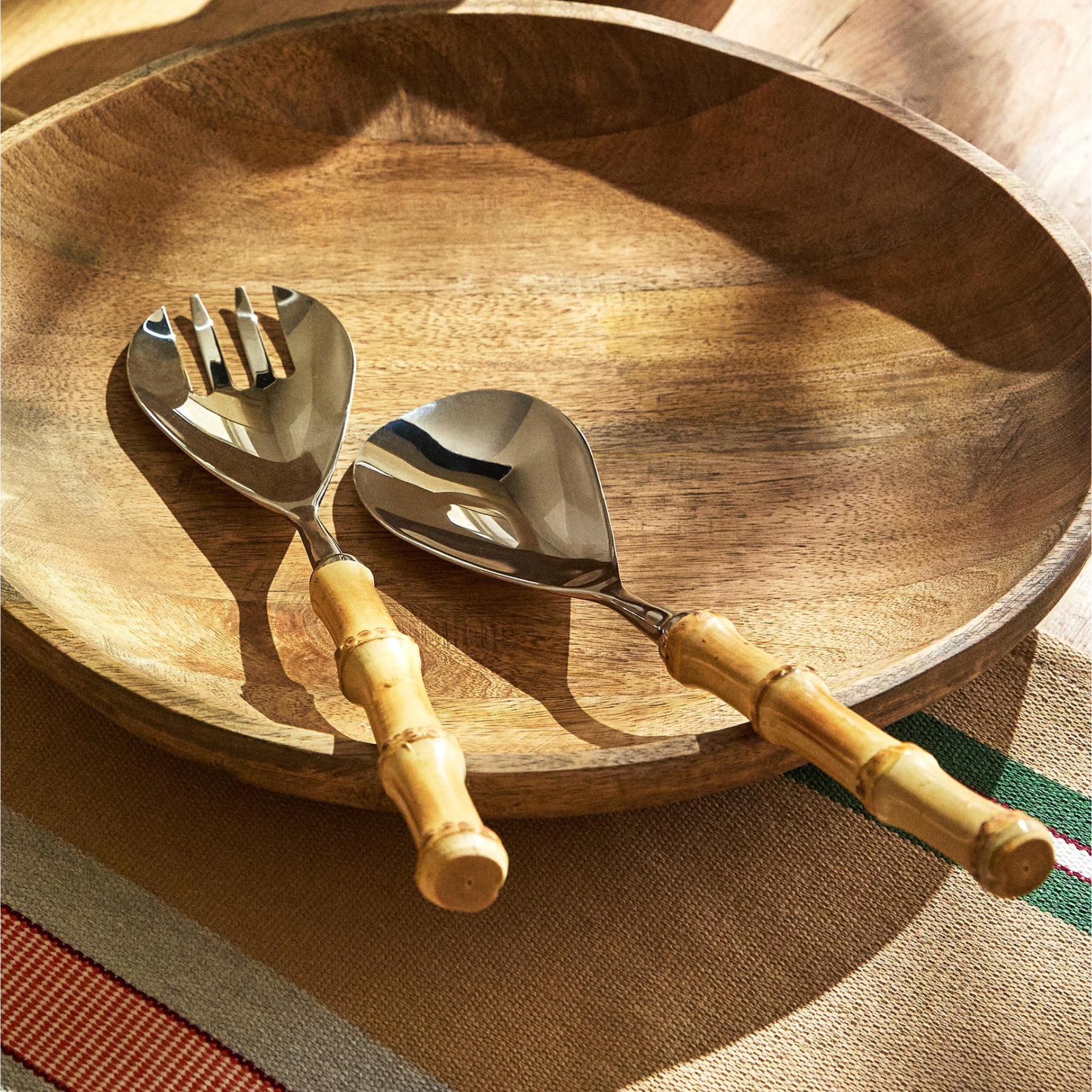 Bamboo Handle Salad Server