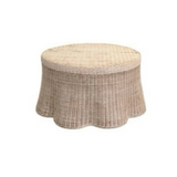 Rattan Scalloped Coffee Table