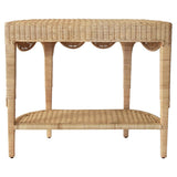 Rattan Scalloped Console Table Belgravia